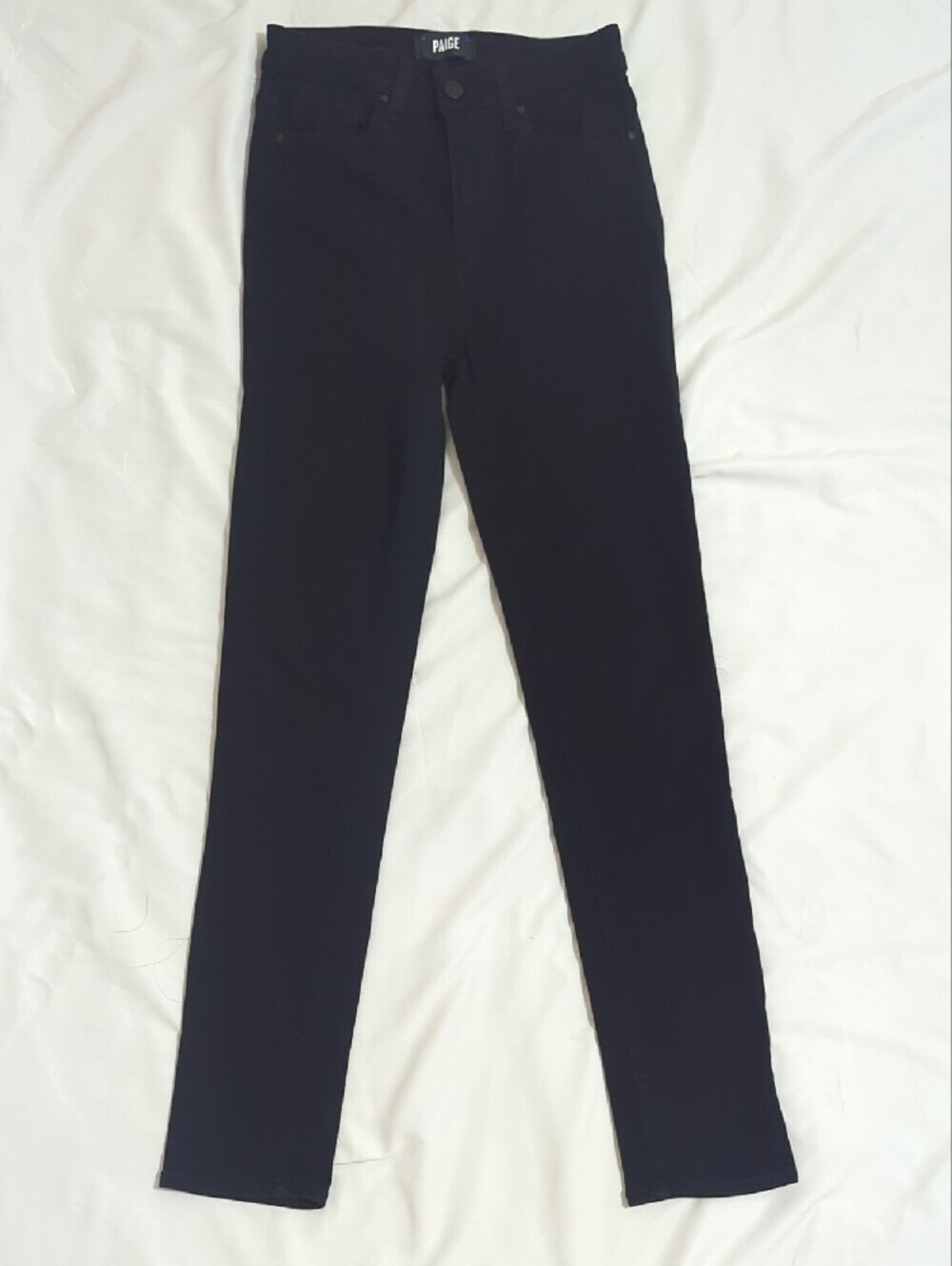 PAIGE Gemma Skinny Jean, Color Black Shadow Size 25 - Picture 3 of 15